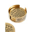 Hamilton Interiors Accessories Meko Set of 4 Gold Finish Croc Pattern Coasters And Holder House of Isabella UK