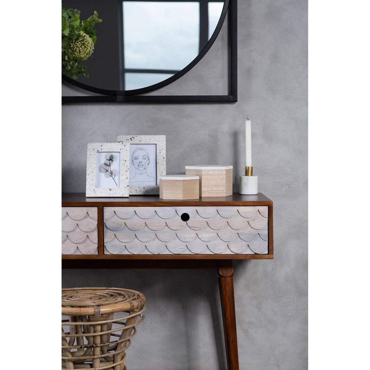 Hamilton Interiors Accessories Mimo Large Terrazzo 5In X 7In Photo Frame House of Isabella UK