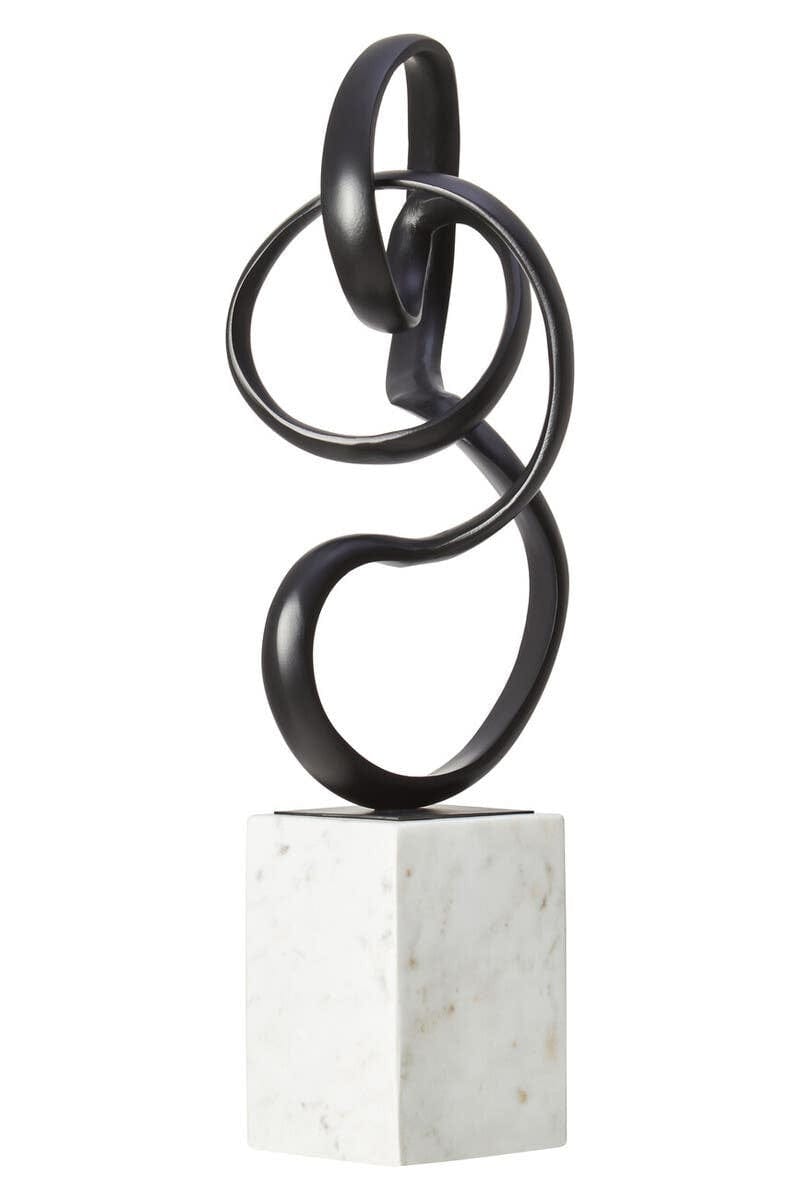 Hamilton Interiors Accessories Mirano Black Finish Aluminium Knot Sculpture House of Isabella UK