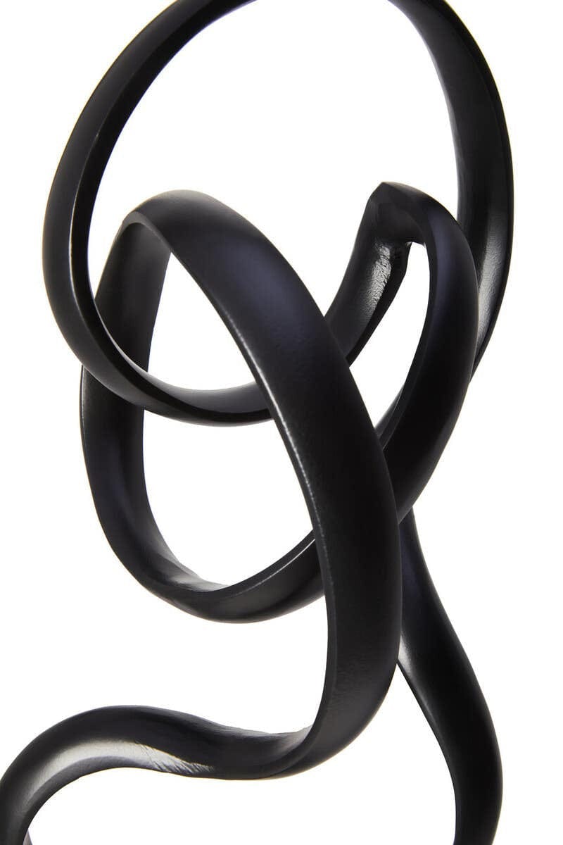 Hamilton Interiors Accessories Mirano Black Finish Aluminium Knot Sculpture House of Isabella UK
