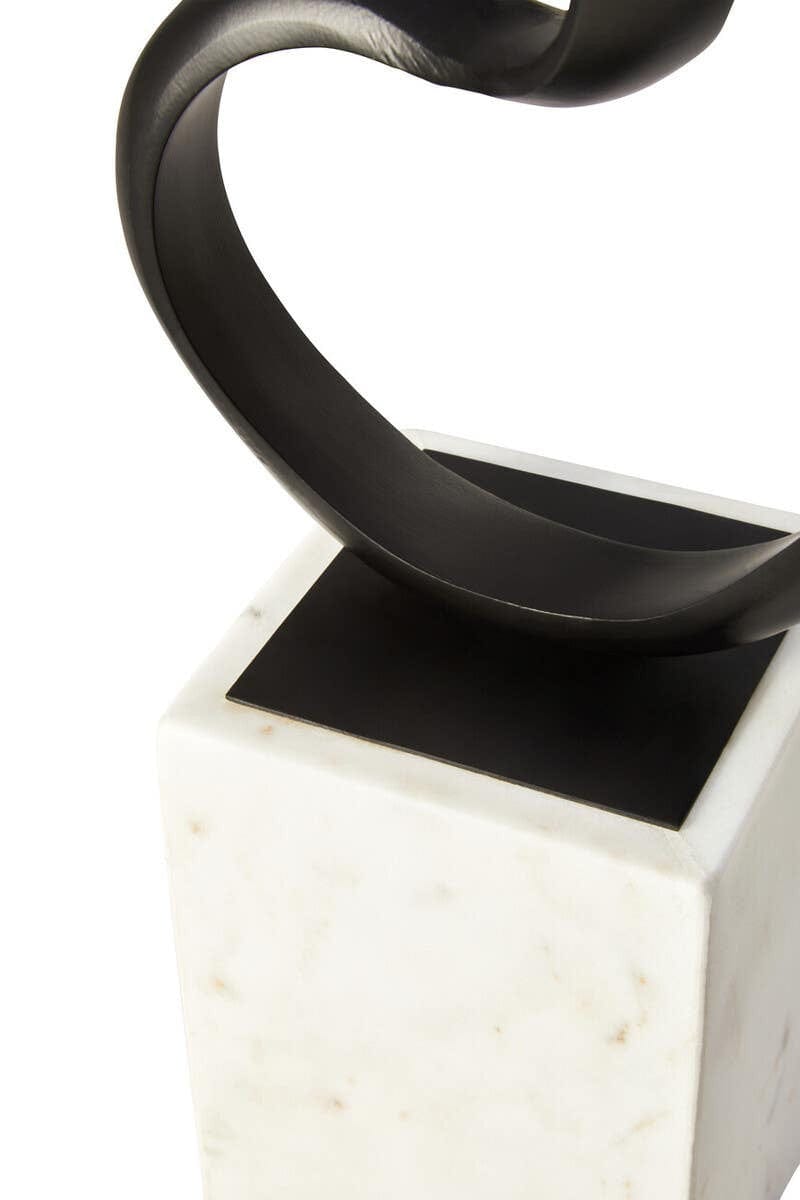 Hamilton Interiors Accessories Mirano Black Finish Aluminium Knot Sculpture House of Isabella UK