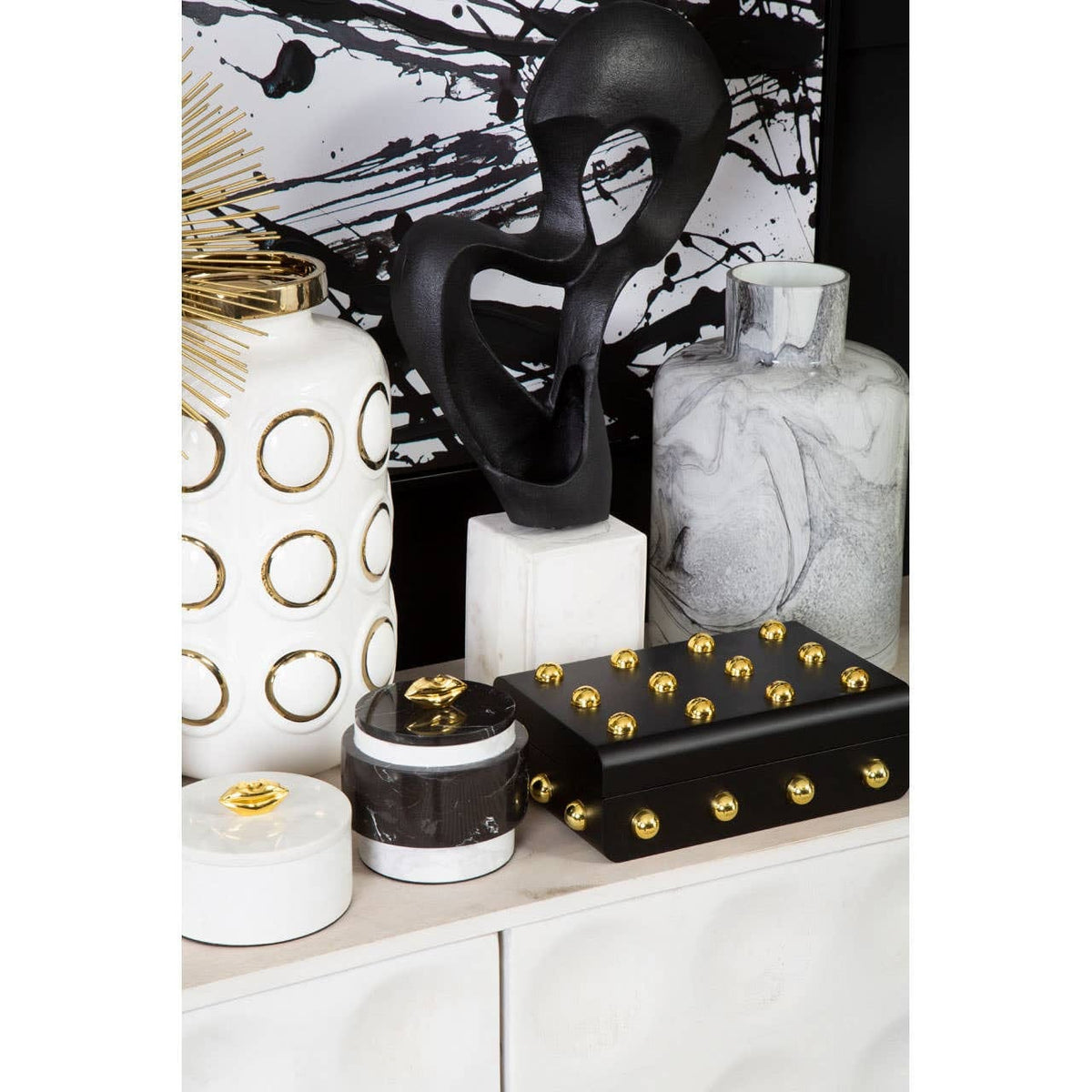 Hamilton Interiors Accessories Mirano Black Finish Knot Sculpture House of Isabella UK