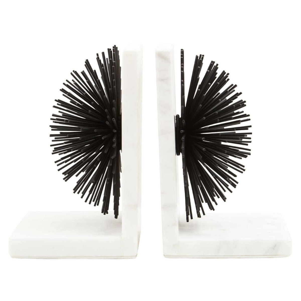 Hamilton Interiors Accessories Mirano Set Of Two Black Finish Starburst Bookends House of Isabella UK