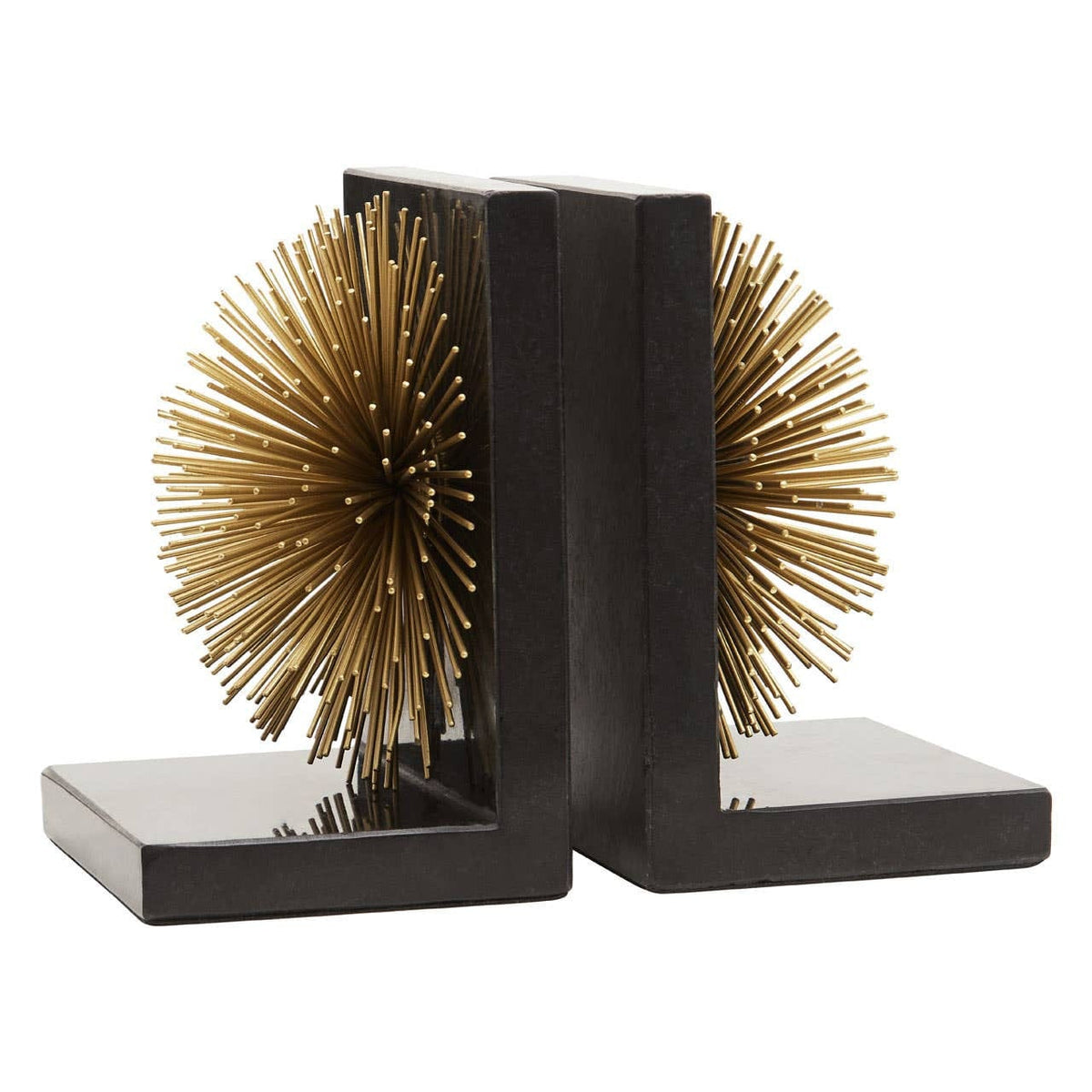 Hamilton Interiors Accessories Mirano Set Of Two Gold Finish Starburst Bookends House of Isabella UK