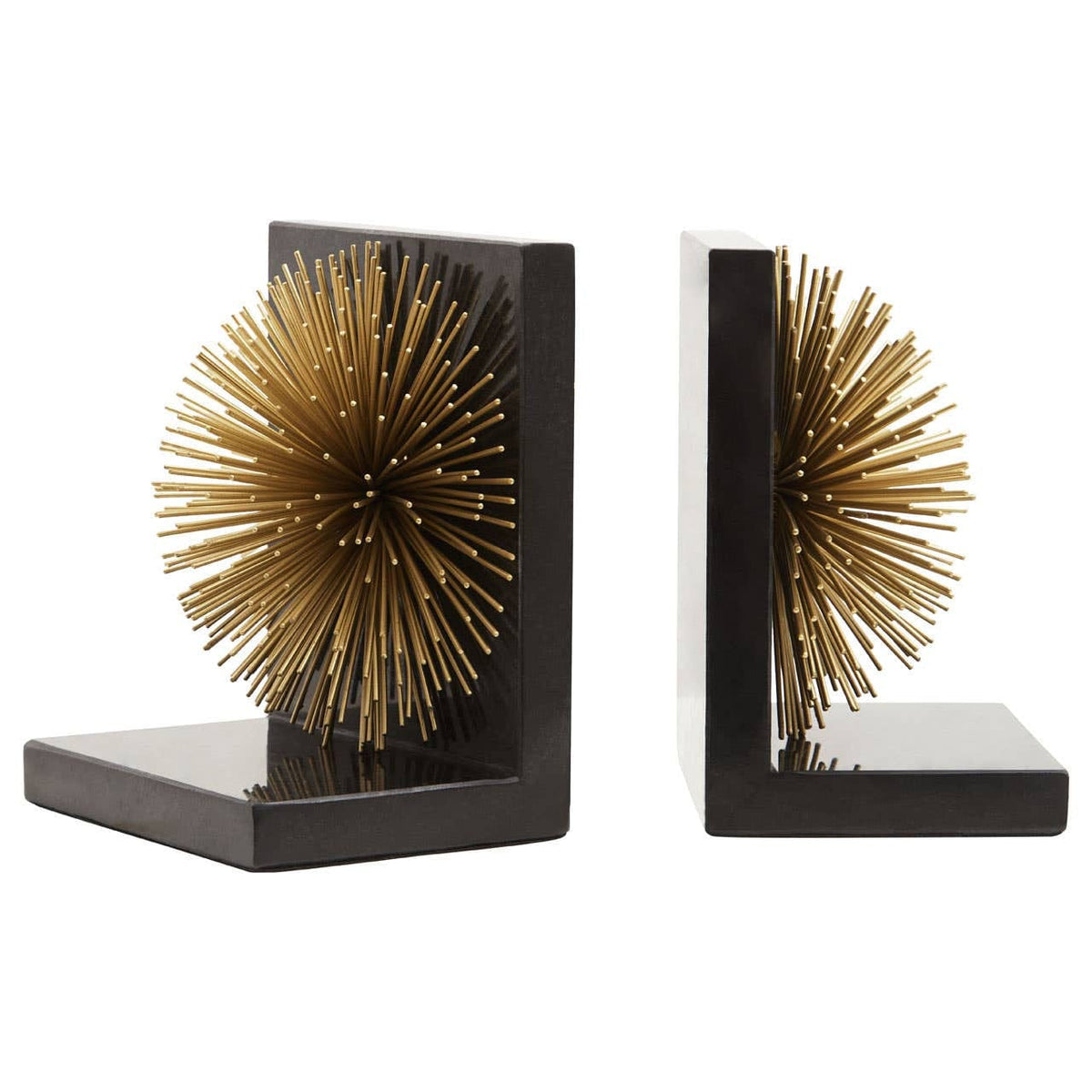 Hamilton Interiors Accessories Mirano Set Of Two Gold Finish Starburst Bookends House of Isabella UK