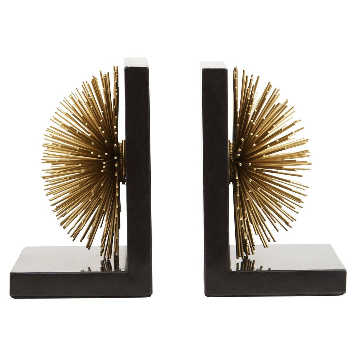 Hamilton Interiors Accessories Mirano Set Of Two Gold Finish Starburst Bookends House of Isabella UK