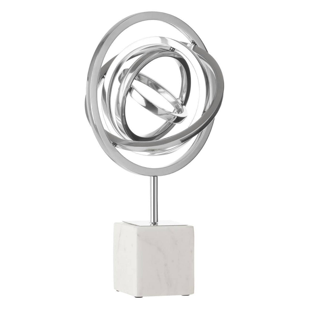 Hamilton Interiors Accessories Mirano Silver Finish Spiral Sculpture House of Isabella UK