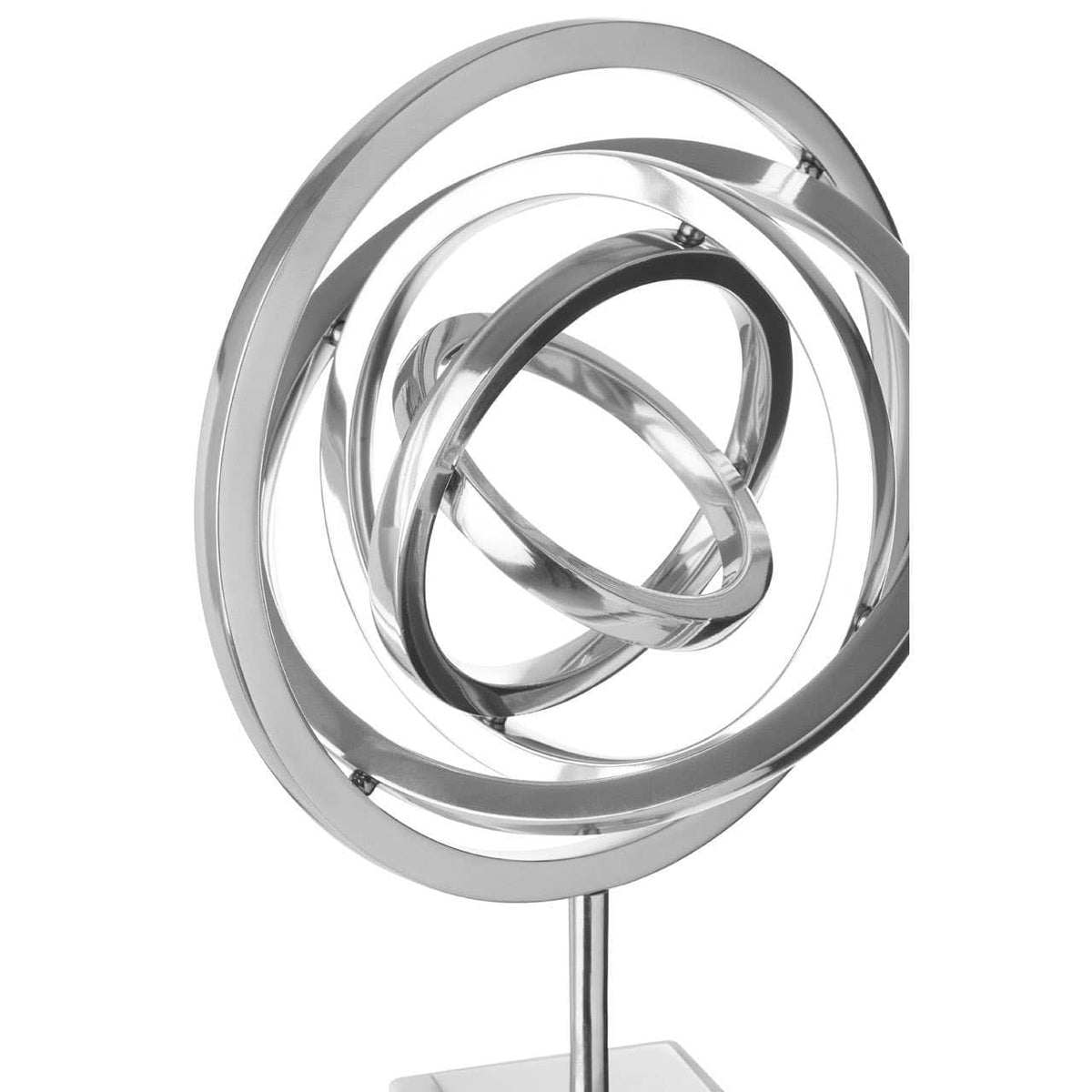 Hamilton Interiors Accessories Mirano Silver Finish Spiral Sculpture House of Isabella UK