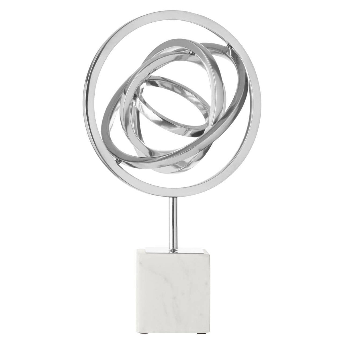 Hamilton Interiors Accessories Mirano Silver Finish Spiral Sculpture House of Isabella UK