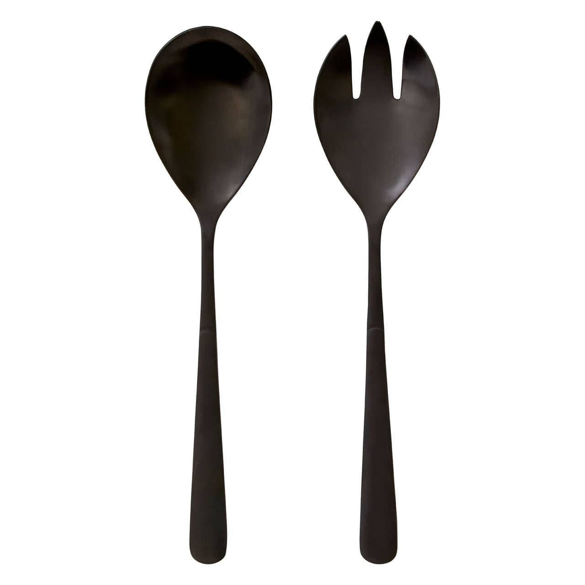 Hamilton Interiors Accessories Modern Retro Matt Black 2 Piece Salad Servers House of Isabella UK