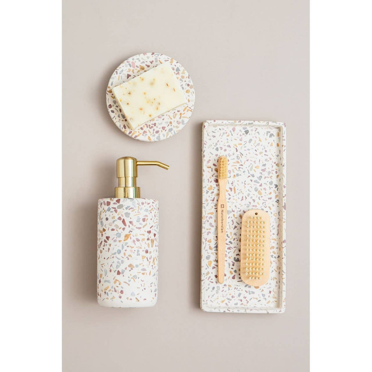 Hamilton Interiors Accessories Mozie Terrazzo Effect Soap Dish House of Isabella UK