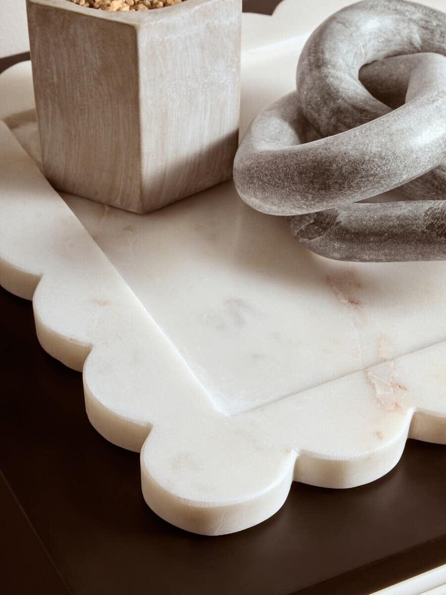 Hamilton Interiors Accessories Nason Grey Marble Three Link Chain House of Isabella UK