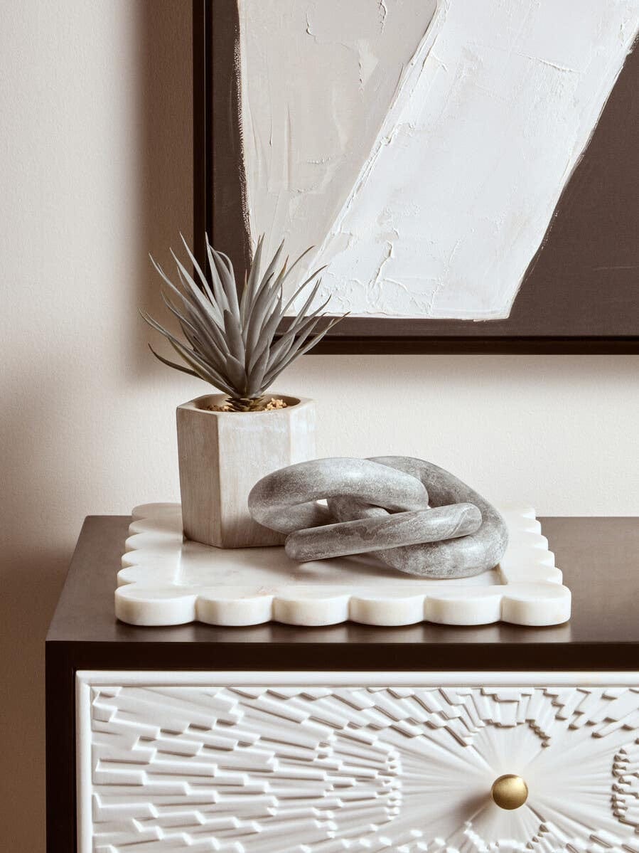 Hamilton Interiors Accessories Nason Grey Marble Three Link Chain House of Isabella UK