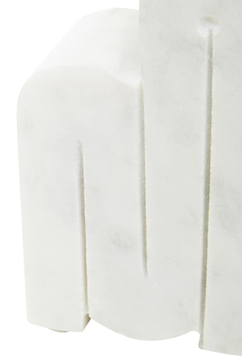 Hamilton Interiors Accessories Nason Set Of 2 White Marble Bookends House of Isabella UK