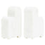 Hamilton Interiors Accessories Nason Set Of 2 White Marble Bookends House of Isabella UK