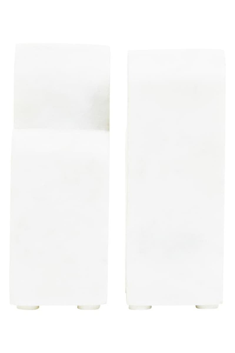 Hamilton Interiors Accessories Nason Set Of 2 White Marble Bookends House of Isabella UK