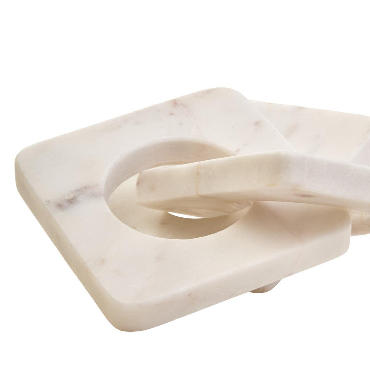 Hamilton Interiors Accessories Nason White Marble Three Link Chain House of Isabella UK