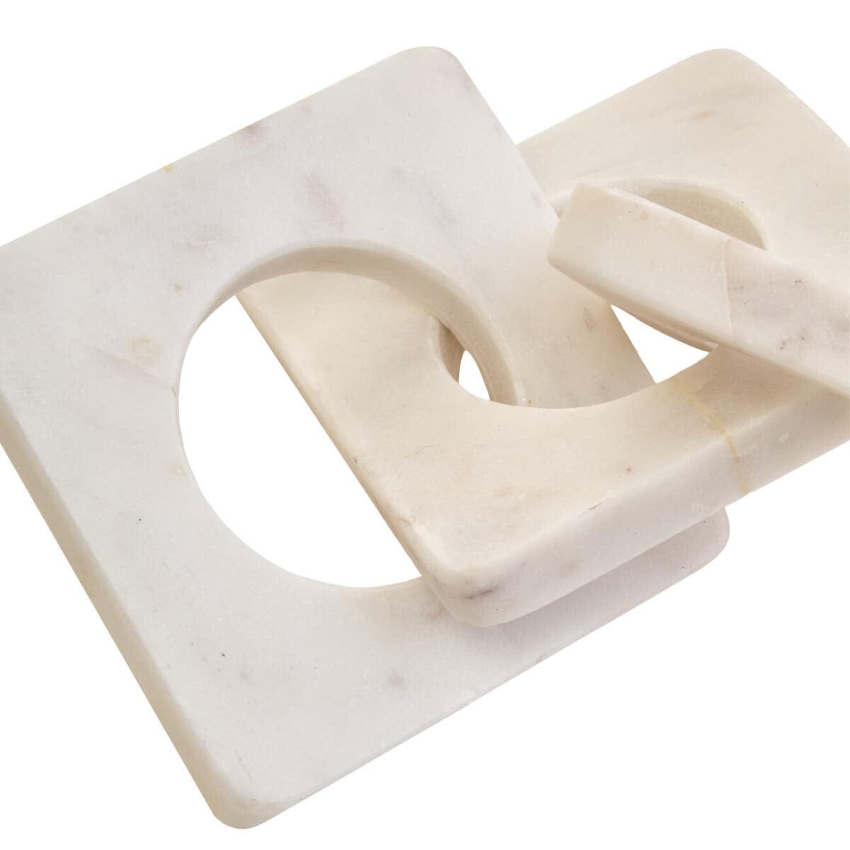 Hamilton Interiors Accessories Nason White Marble Three Link Chain House of Isabella UK