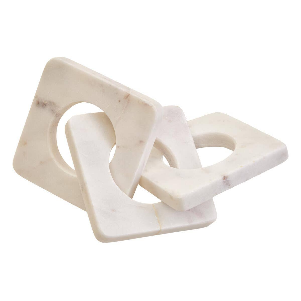 Hamilton Interiors Accessories Nason White Marble Three Link Chain House of Isabella UK