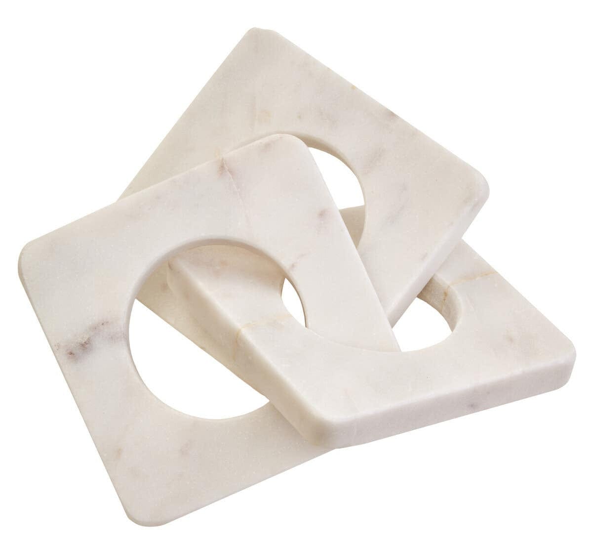 Hamilton Interiors Accessories Nason White Marble Three Link Chain House of Isabella UK