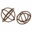 Hamilton Interiors Accessories Nexus Set of Two Bronze Finish Sphere Sculptures House of Isabella UK