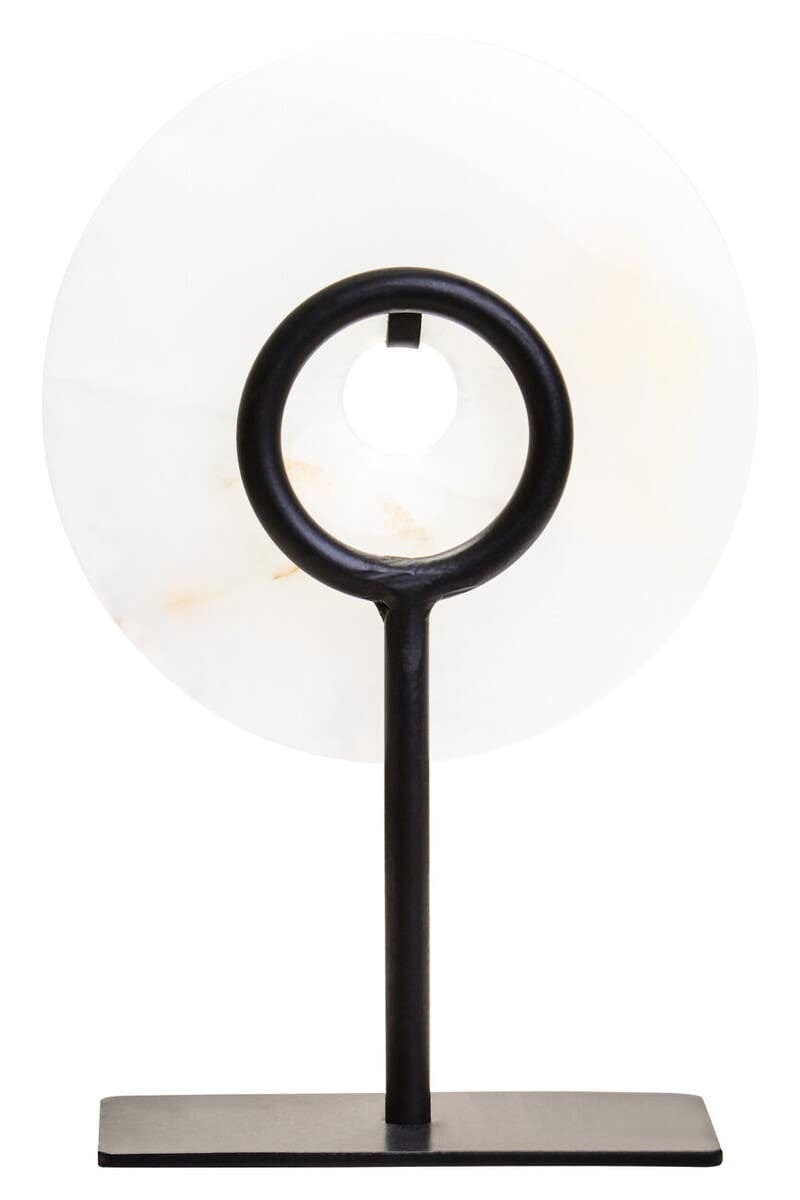 Hamilton Interiors Accessories Oleena Extra Small Round Dia 15cm Onyx Disc Sculpture House of Isabella UK