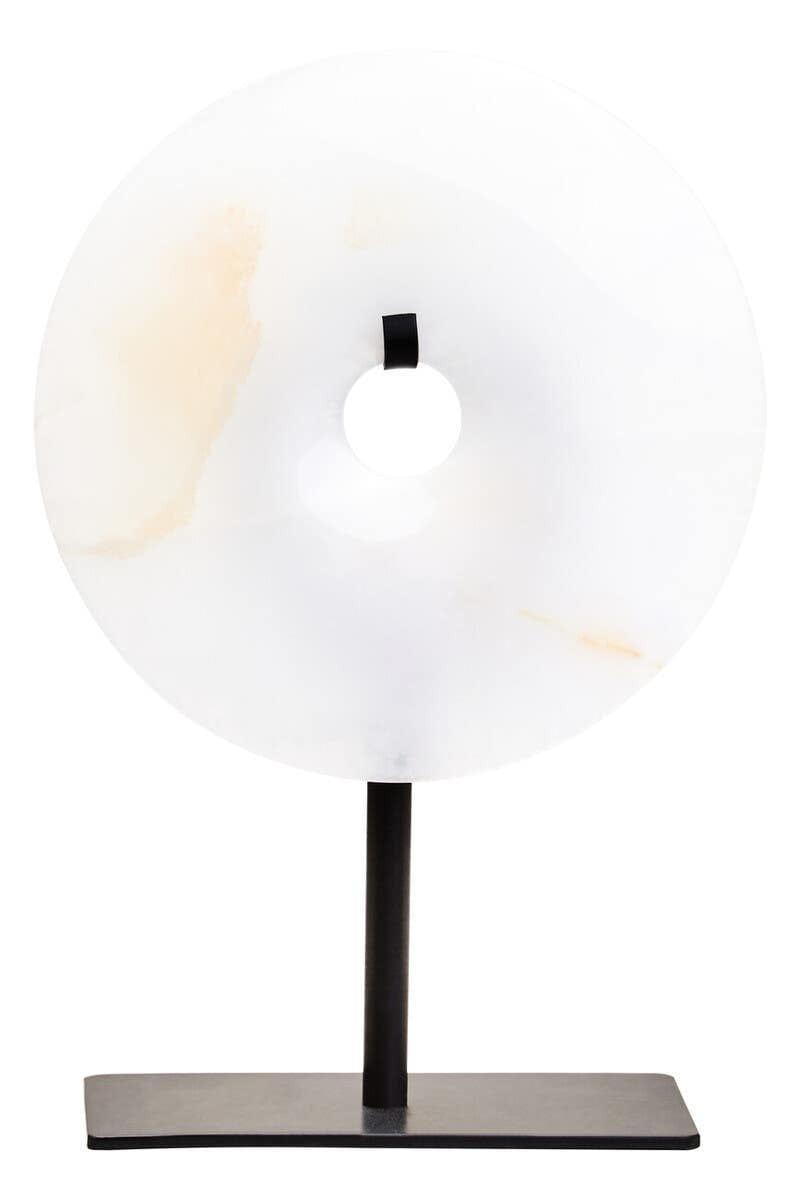 Hamilton Interiors Accessories Oleena Extra Small Round Dia 15cm Onyx Disc Sculpture House of Isabella UK