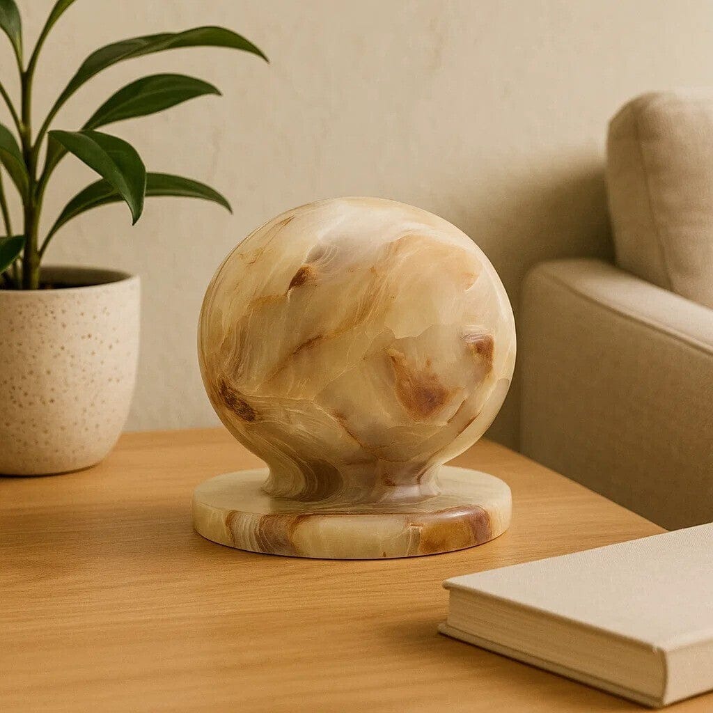 Hamilton Interiors Accessories Oleena Onyx Ball Sculpture House of Isabella UK