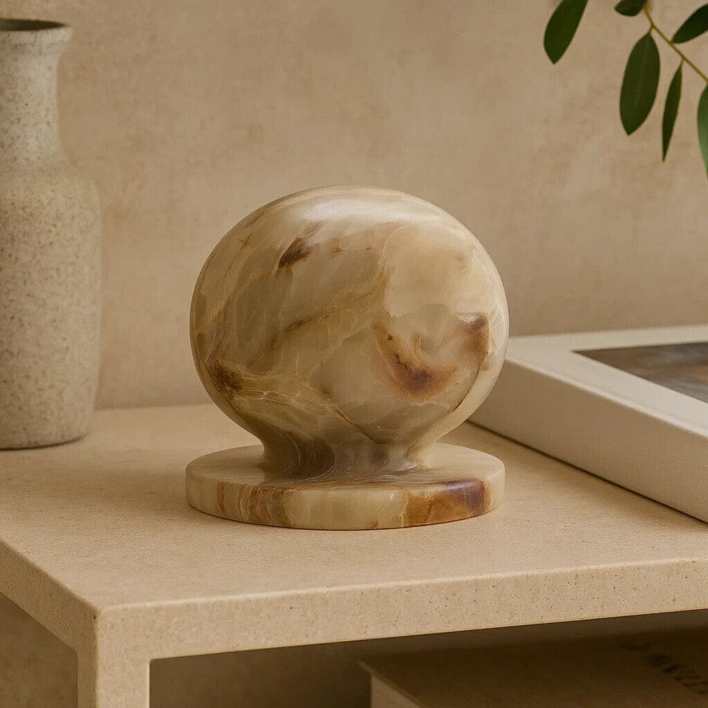 Hamilton Interiors Accessories Oleena Onyx Ball Sculpture House of Isabella UK