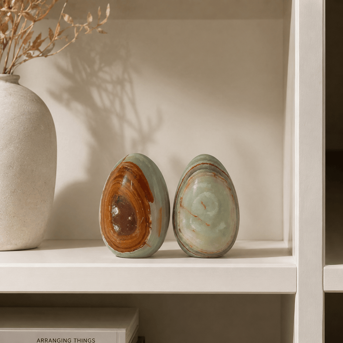 Hamilton Interiors Accessories Oleena Onyx Set of 2 Decorative Eggs House of Isabella UK