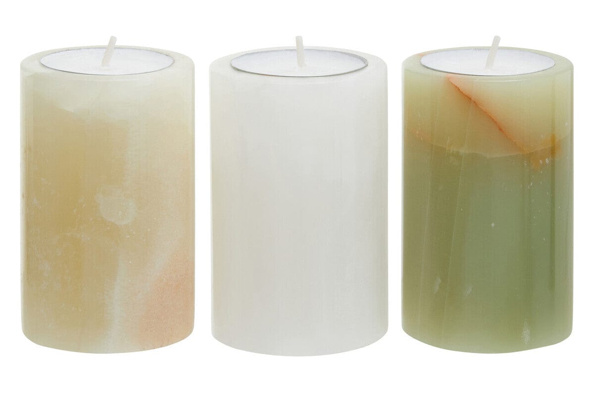 Hamilton Interiors Accessories Oleena Set Of Three Onyx Tealight Holders House of Isabella UK