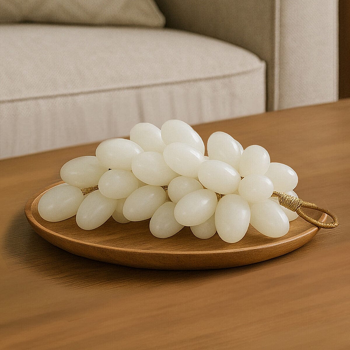 Hamilton Interiors Accessories Oleena White Onyx Decorative Grapes House of Isabella UK