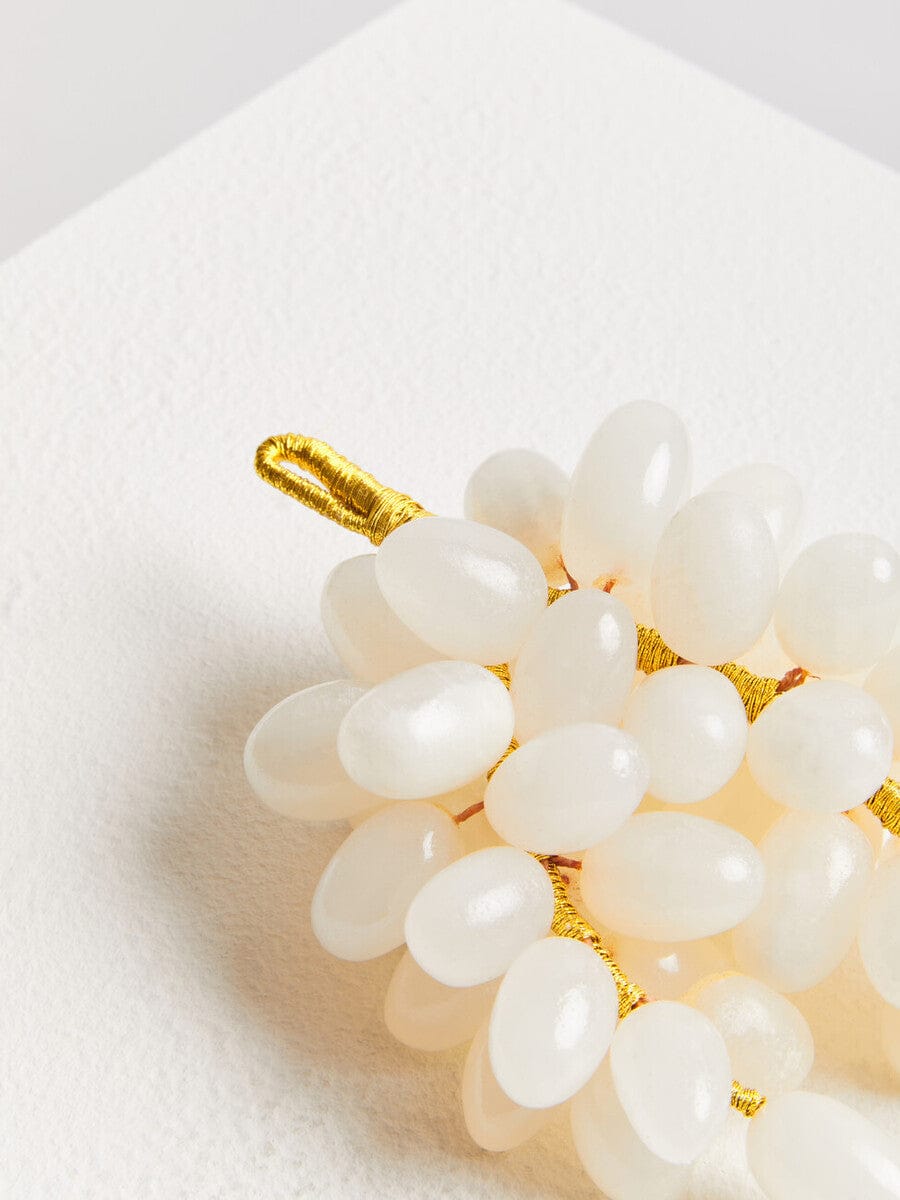 Hamilton Interiors Accessories Oleena White Onyx Decorative Grapes House of Isabella UK