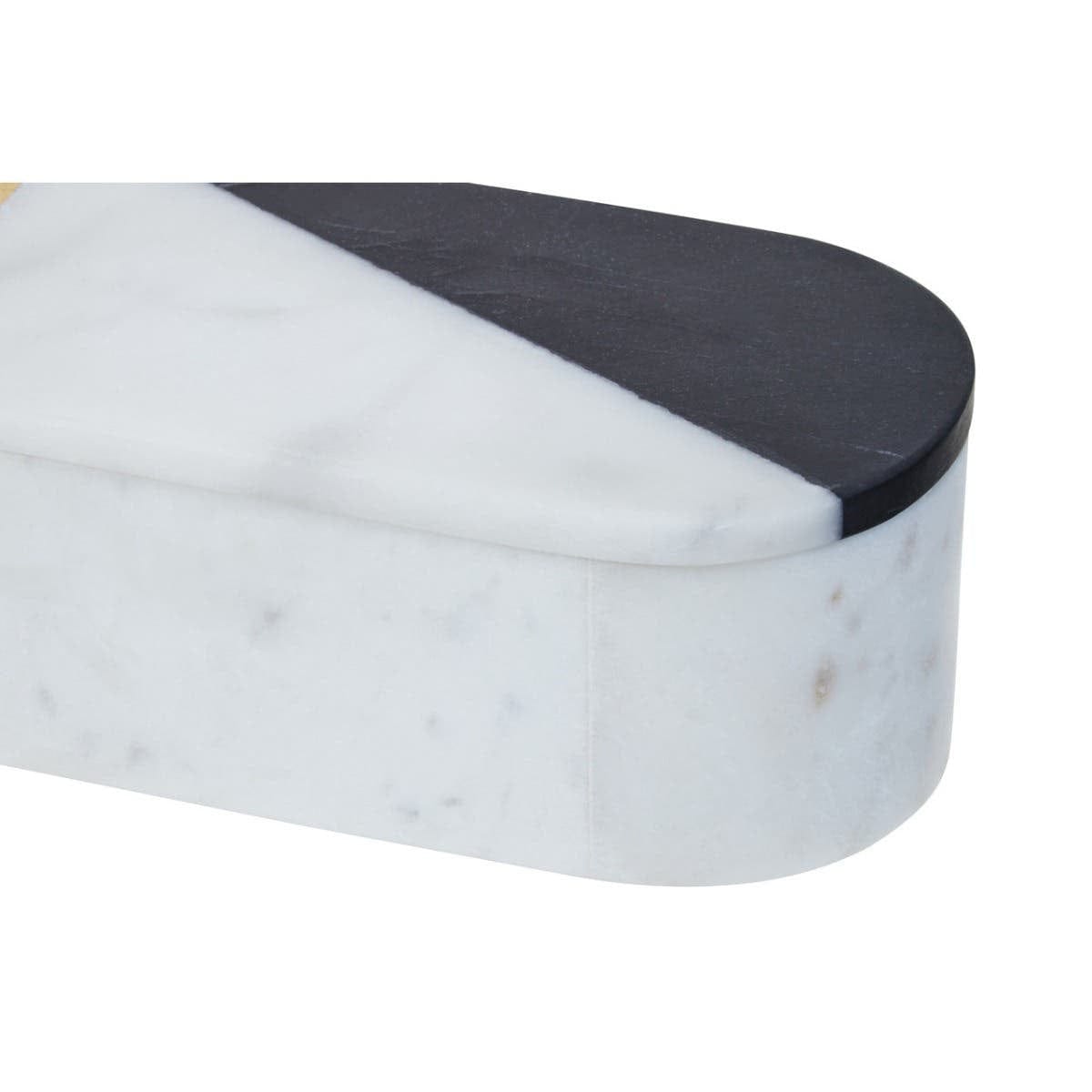 Hamilton Interiors Accessories Omari Oblong Marble Trinket Box House of Isabella UK