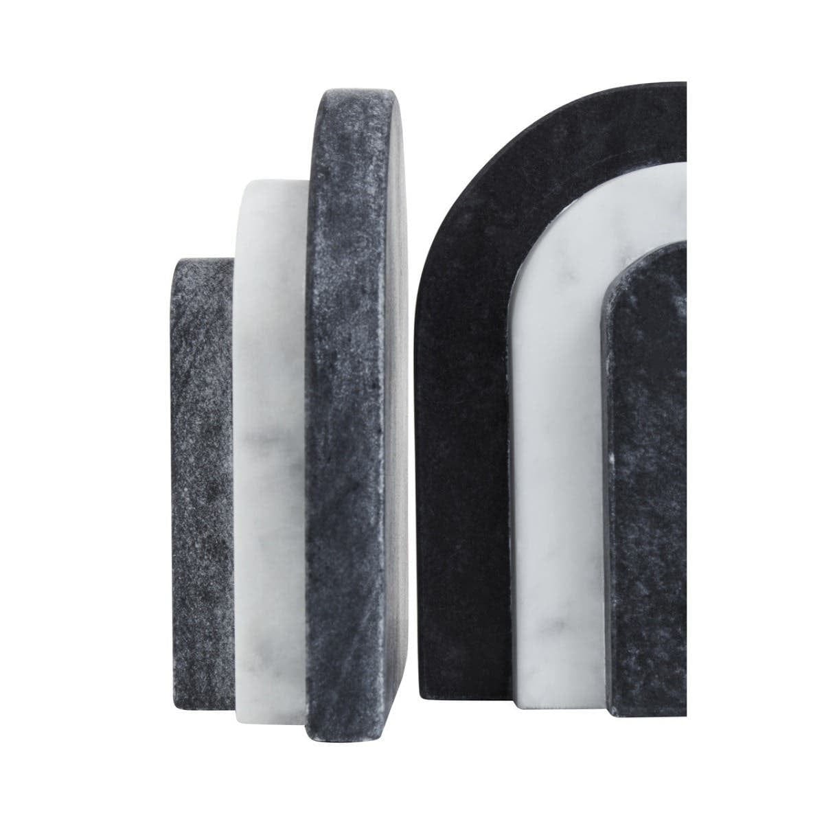 Hamilton Interiors Accessories Oxana Black and White Marble Bookends House of Isabella UK