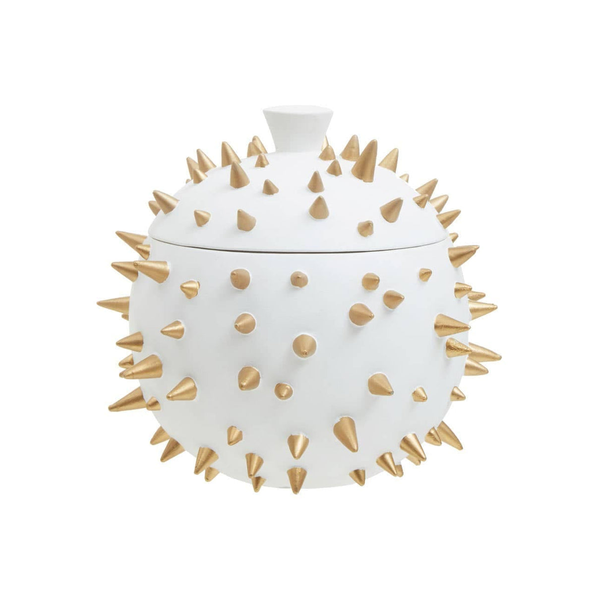 Hamilton Interiors Accessories Picos White and Gold Spikes Small Box House of Isabella UK