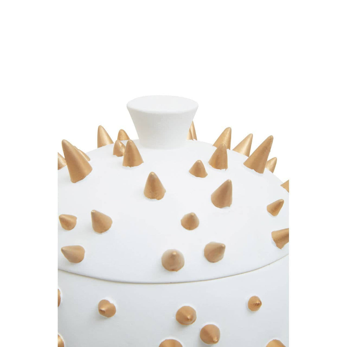 Hamilton Interiors Accessories Picos White and Gold Spikes Small Box House of Isabella UK