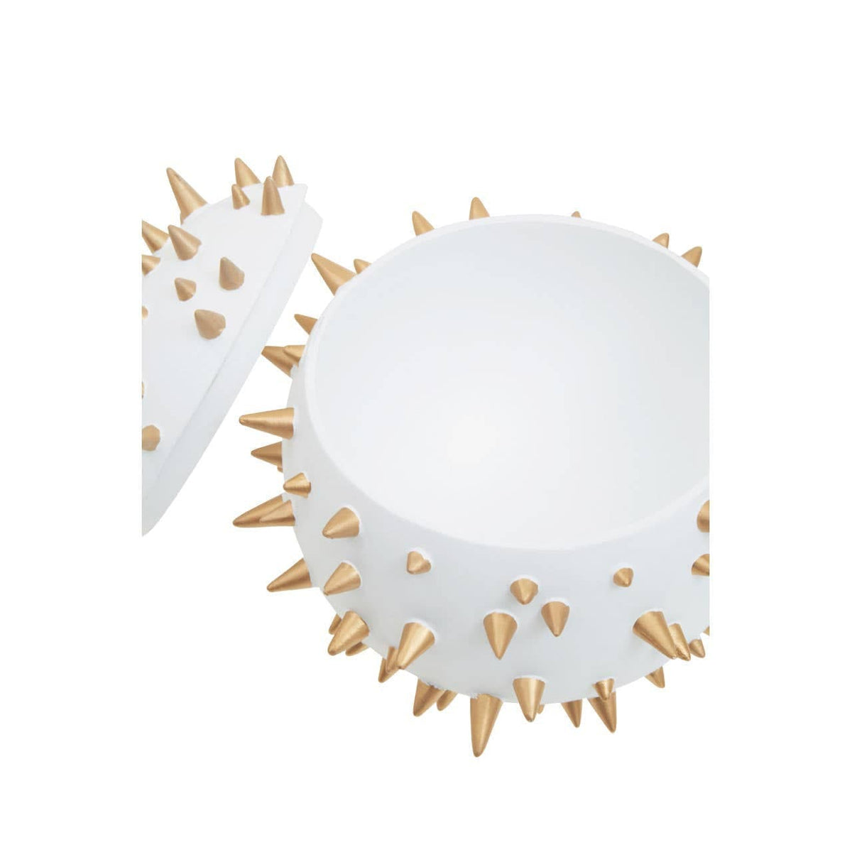 Hamilton Interiors Accessories Picos White and Gold Spikes Small Box House of Isabella UK