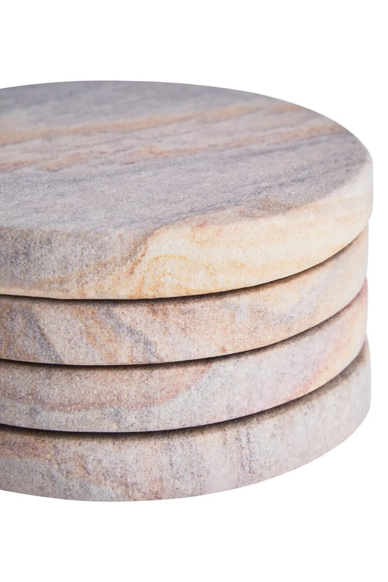 Hamilton Interiors Accessories Pietra Set of Four Rainbow Sandstone Coasters House of Isabella UK