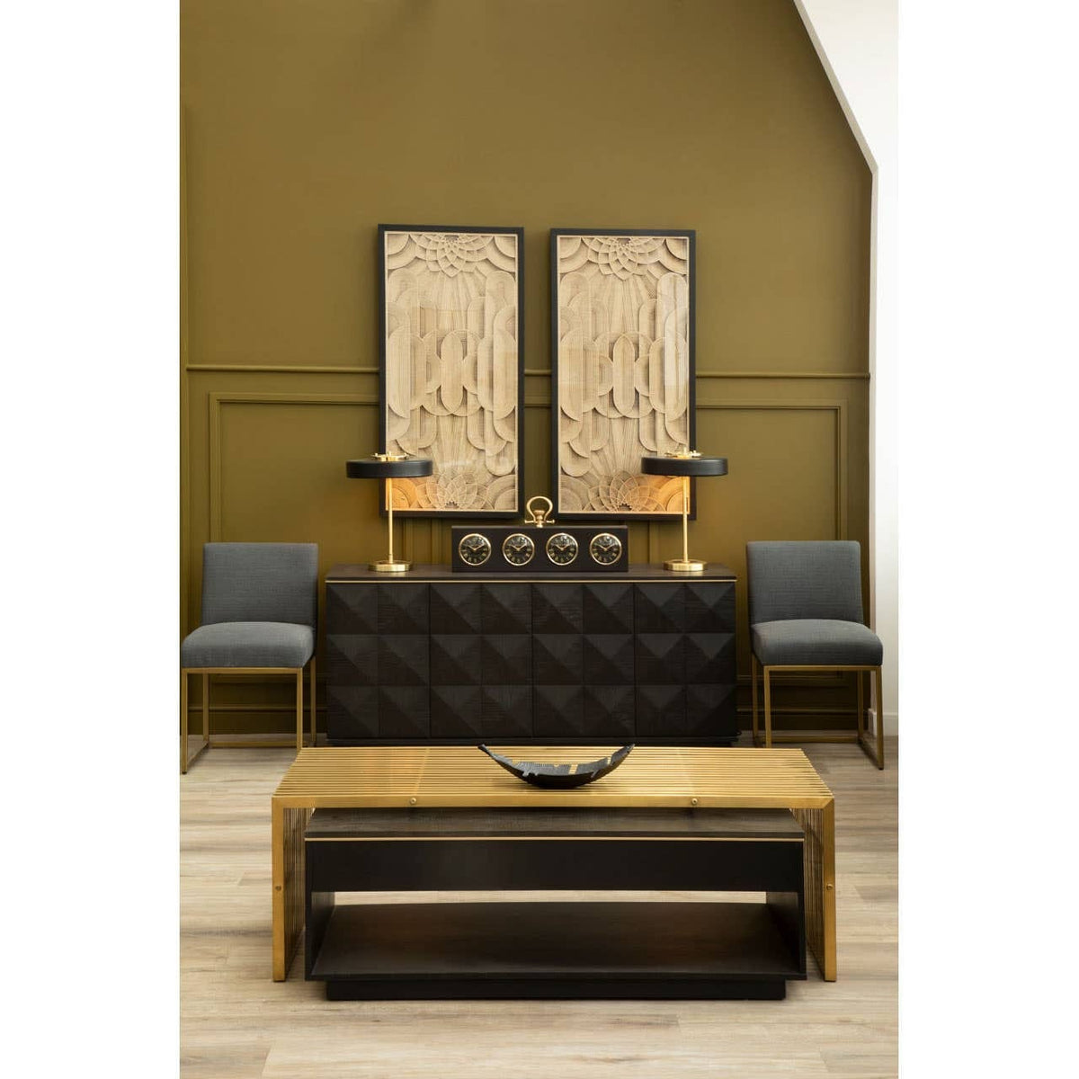 Hamilton Interiors Accessories Prato Black Finish Curved Leaf Dish House of Isabella UK