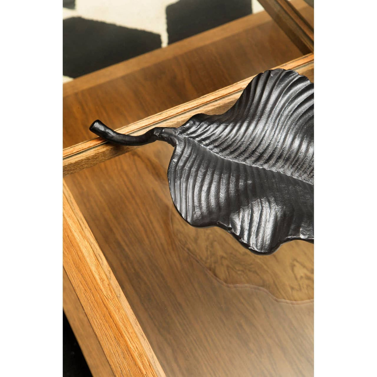 Hamilton Interiors Accessories Prato Black Finish Leaf Dish House of Isabella UK