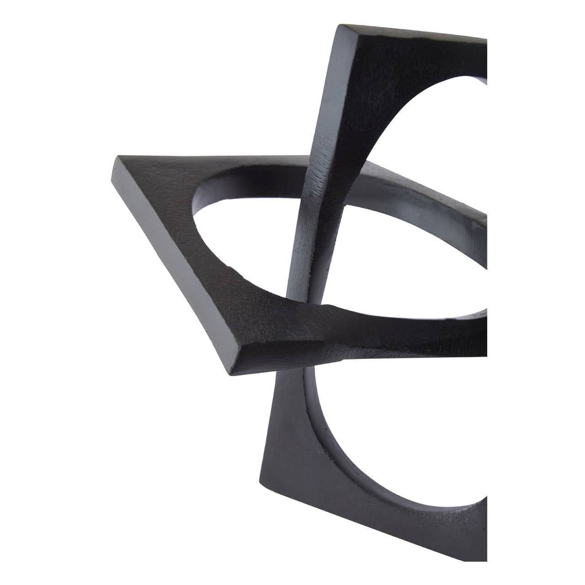 Hamilton Interiors Accessories Prato Black Finish Square Knot Sculpture House of Isabella UK
