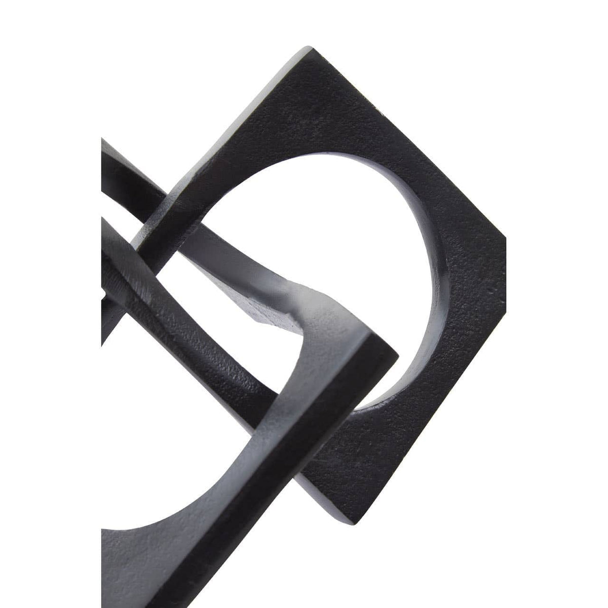 Hamilton Interiors Accessories Prato Black Finish Square Knot Sculpture House of Isabella UK