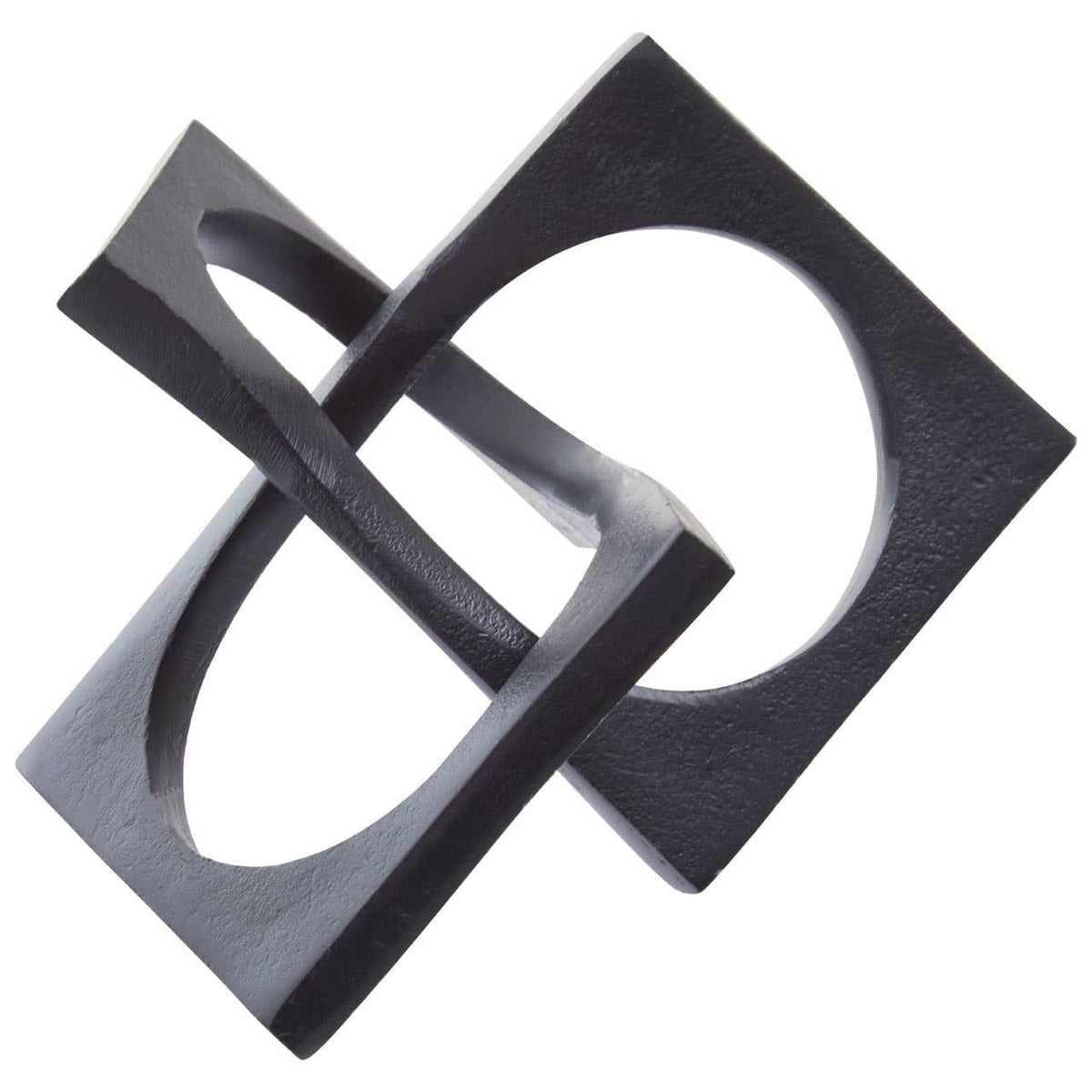 Hamilton Interiors Accessories Prato Black Finish Square Knot Sculpture House of Isabella UK