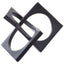 Hamilton Interiors Accessories Prato Black Finish Square Knot Sculpture House of Isabella UK