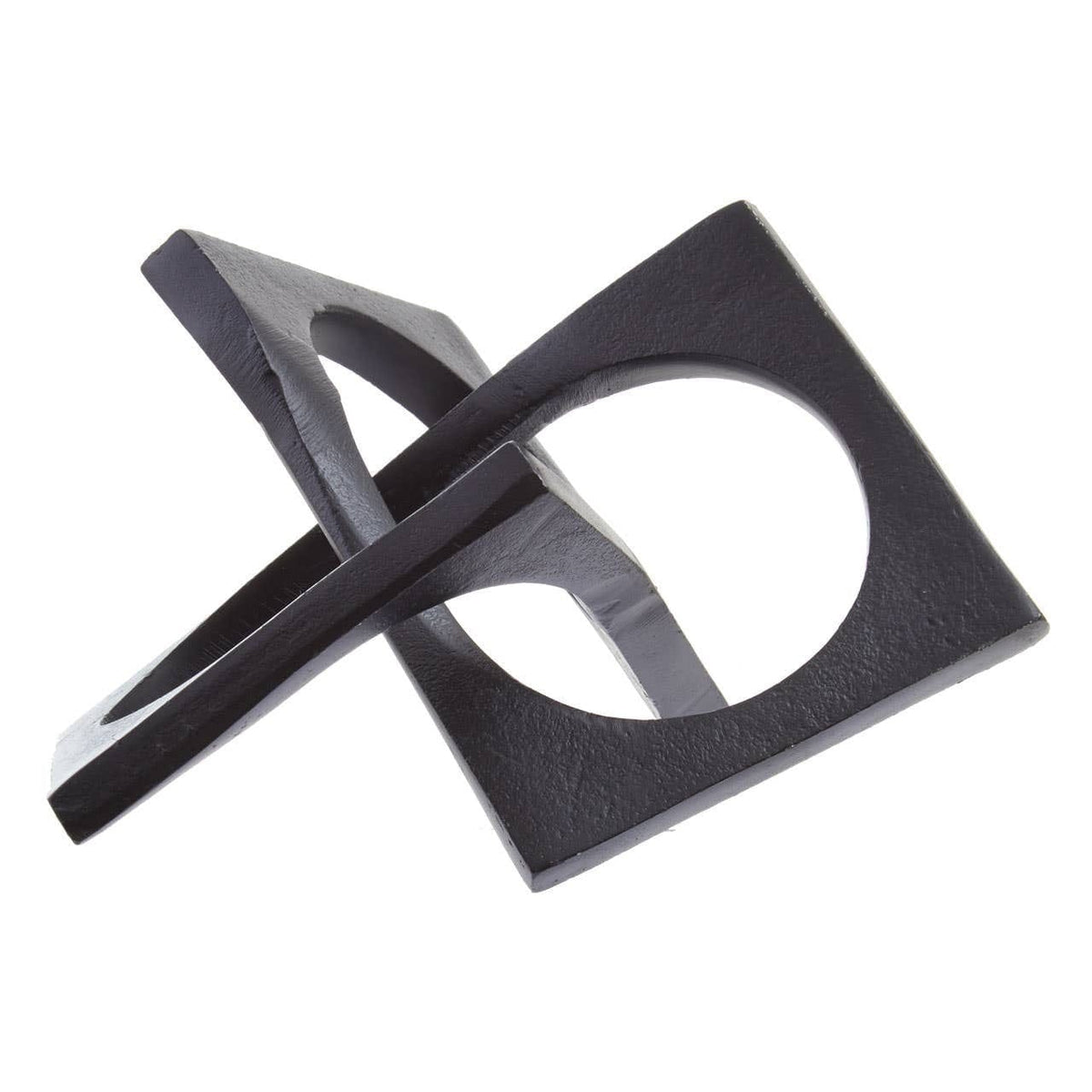 Hamilton Interiors Accessories Prato Black Finish Square Knot Sculpture House of Isabella UK
