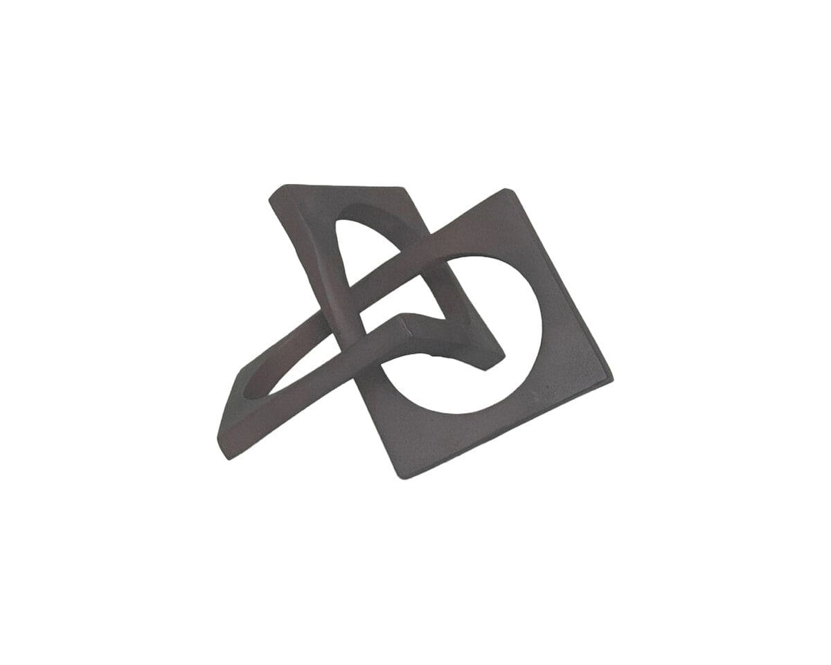 Hamilton Interiors Accessories Prato Brown Finish Square Knot Sculpture House of Isabella UK