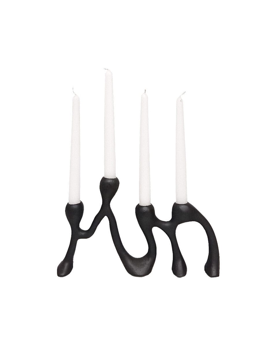 Hamilton Interiors Accessories Prato Four Light Black Candle Holder House of Isabella UK