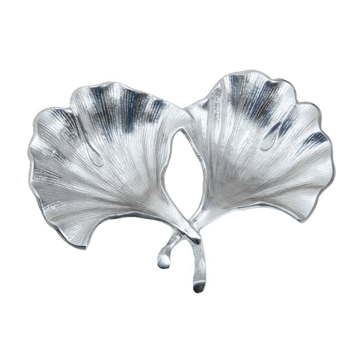 Hamilton Interiors Accessories Prato Ginkgo Silver Finish Dish House of Isabella UK