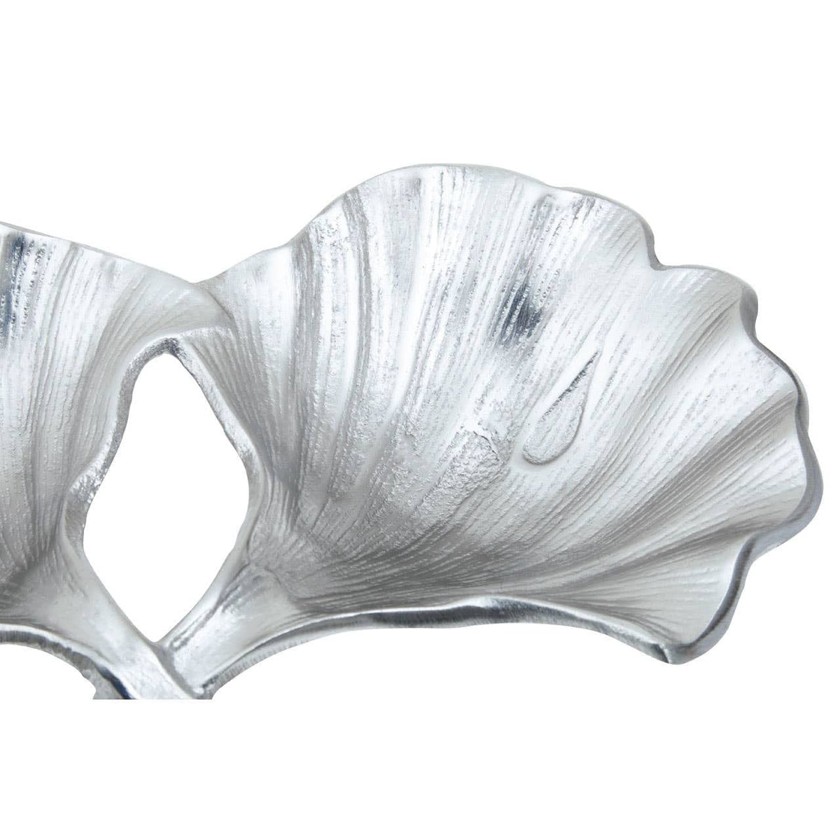 Hamilton Interiors Accessories Prato Ginkgo Silver Finish Dish House of Isabella UK